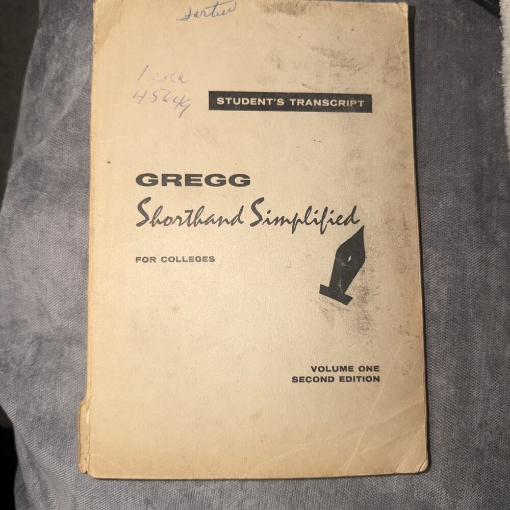 Vintage College Gregg Shorthand Vol 1 1950s soft cover book 2nd edition